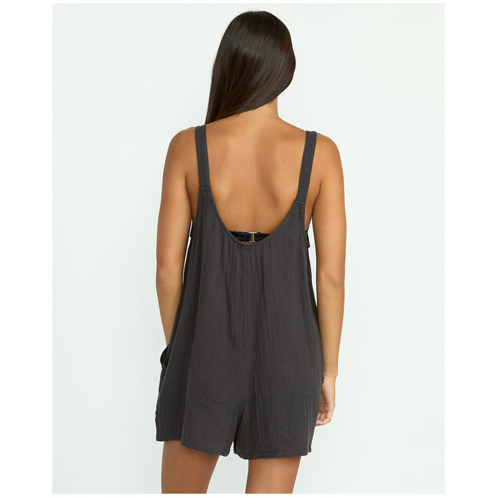 Volcom Lil Tie Strap Romper - Women's Vintage Black