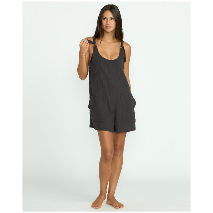 Volcom Lil Tie Strap Romper - Women's Vintage Black