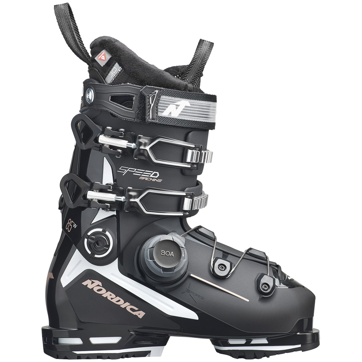 Nordica Speedmachine 3 85 BOA Ski Boots - Women's 2027 Black/White/Pink