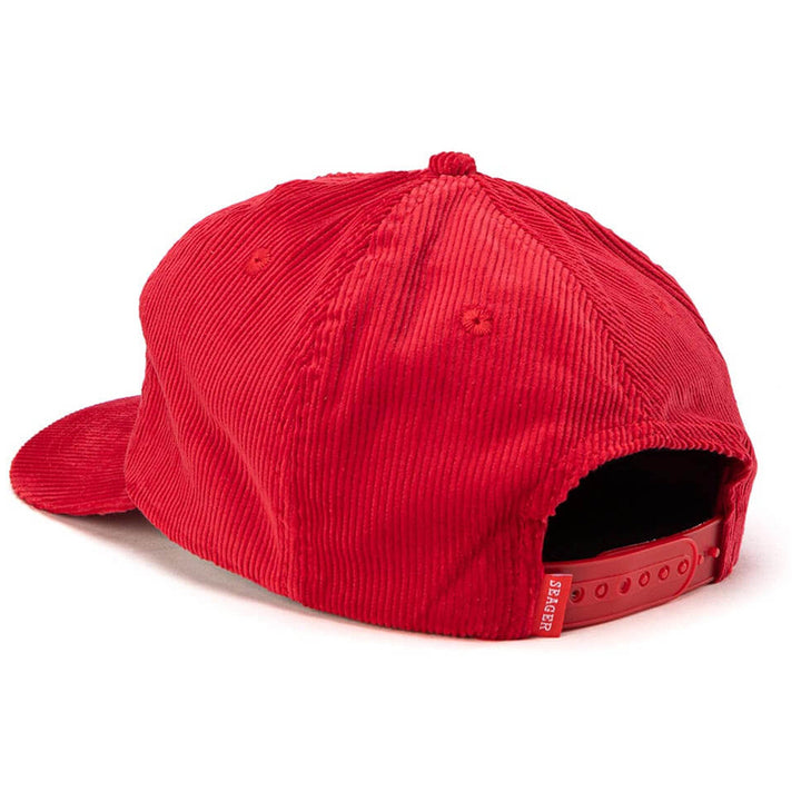 Seager Big Cord Snapback Hat Red