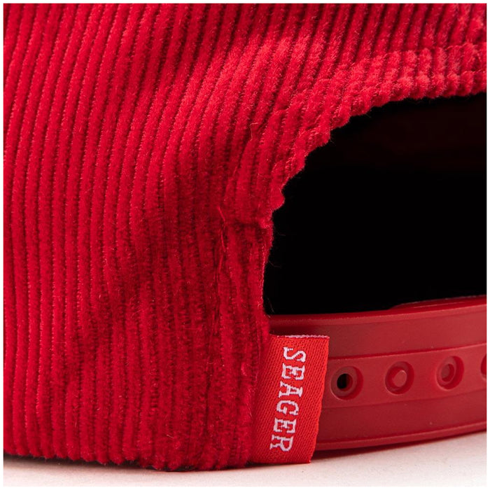 Seager Big Cord Snapback Hat Red