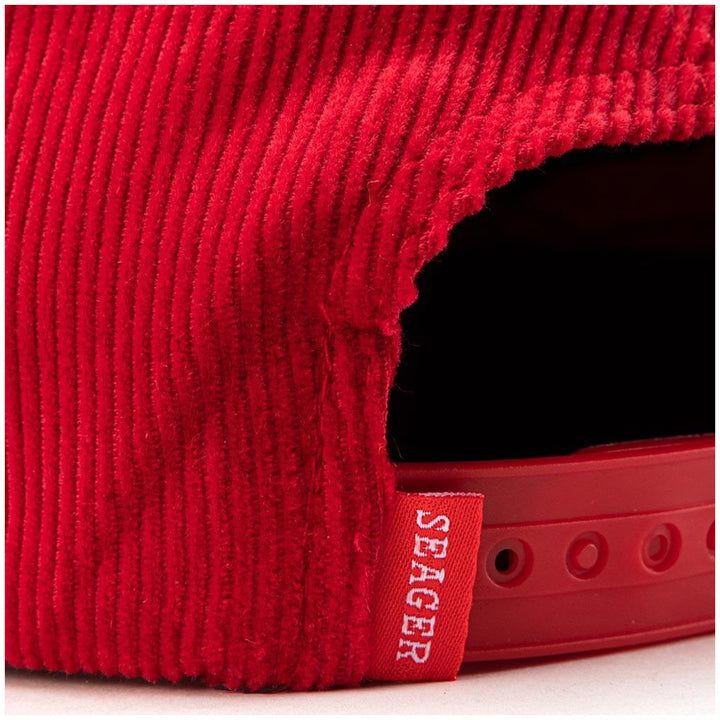 Seager Big Cord Snapback Hat Red