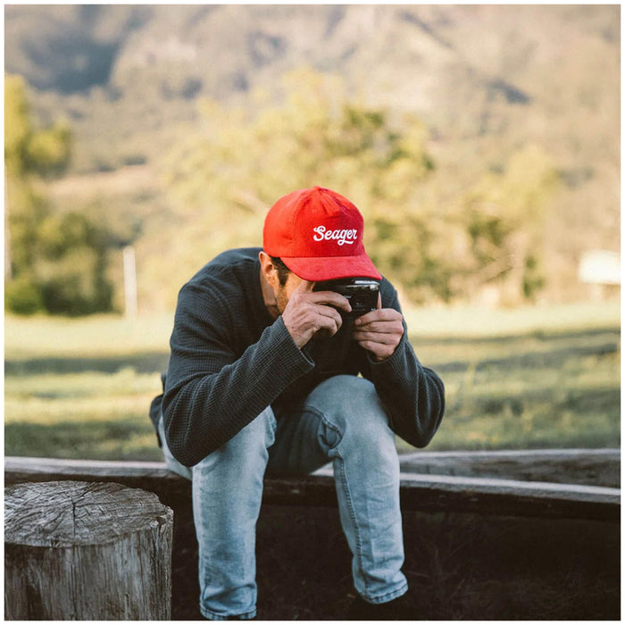 Seager Big Cord Snapback Hat Red