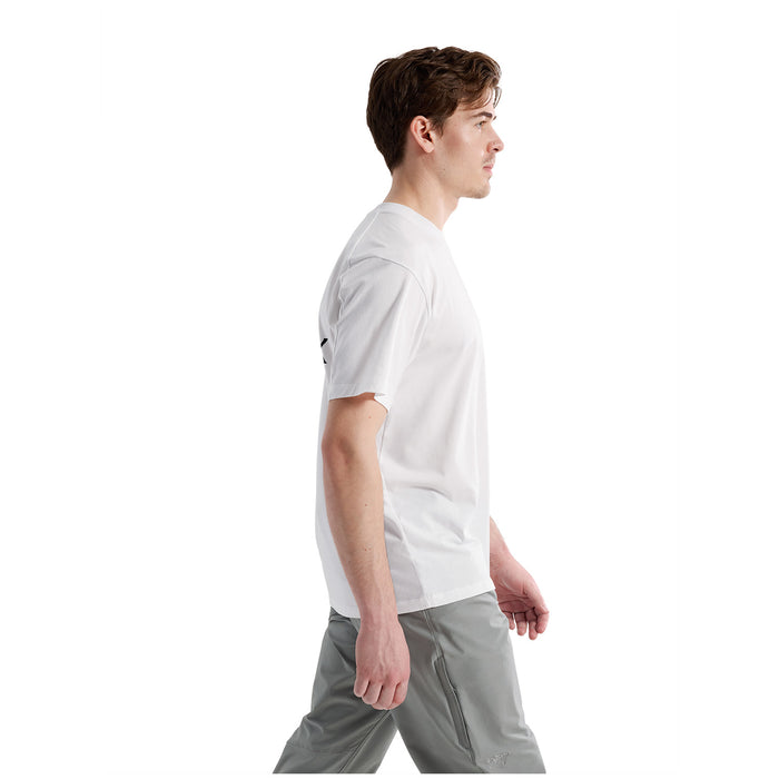 Arc'teryx Kragg SuperLight Cotton Bird Word Short-Sleeve T-Shirt - Men's White Light/Black