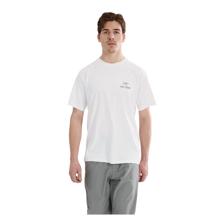 Arc'teryx Kragg SuperLight Cotton Bird Word Short-Sleeve T-Shirt - Men's White Light/Black