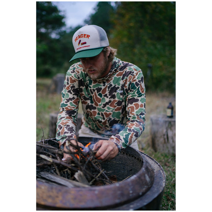 Seager Gone Huntin' Snapback Hat Cream/Green