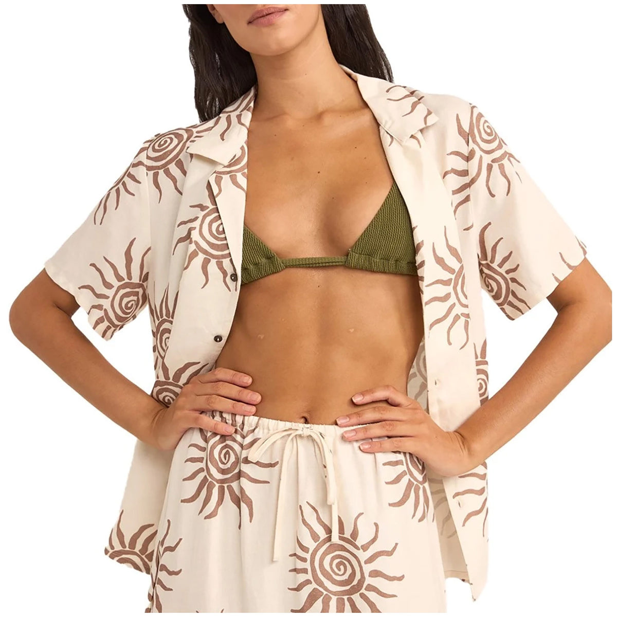 Rhythm Seafarer Short-Sleeve Shirt - Women's Brown