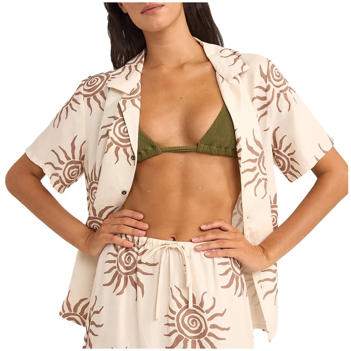 Rhythm Seafarer Short-Sleeve Shirt - Women's Brown