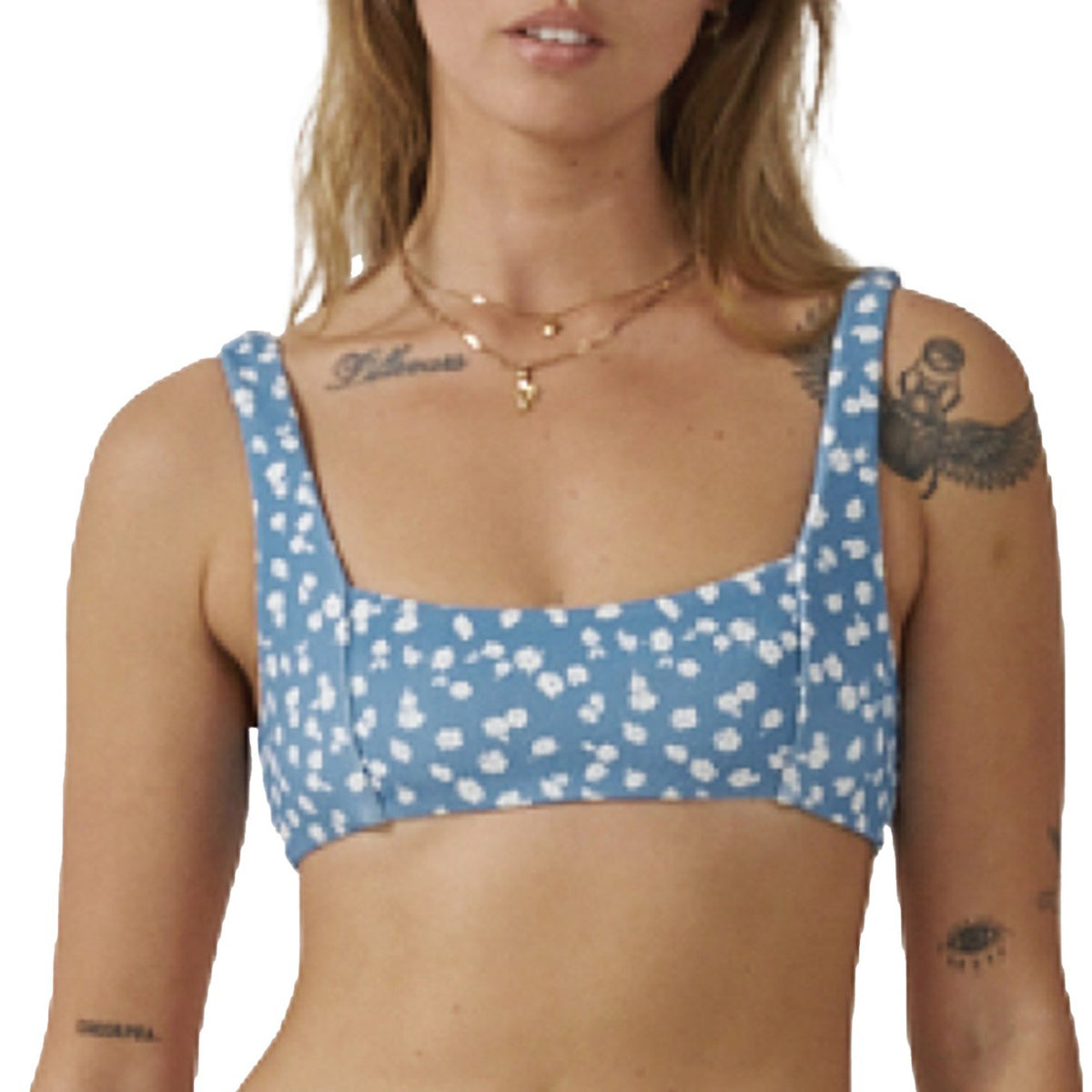 Thrills Aster Parallel Bikini Top - Women's Powder Blue