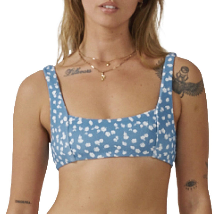 Thrills Aster Parallel Bikini Top - Women's Powder Blue
