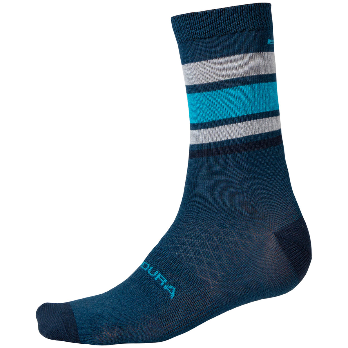 Endura BaaBaa Merino Stripe Bike Socks Blueberry
