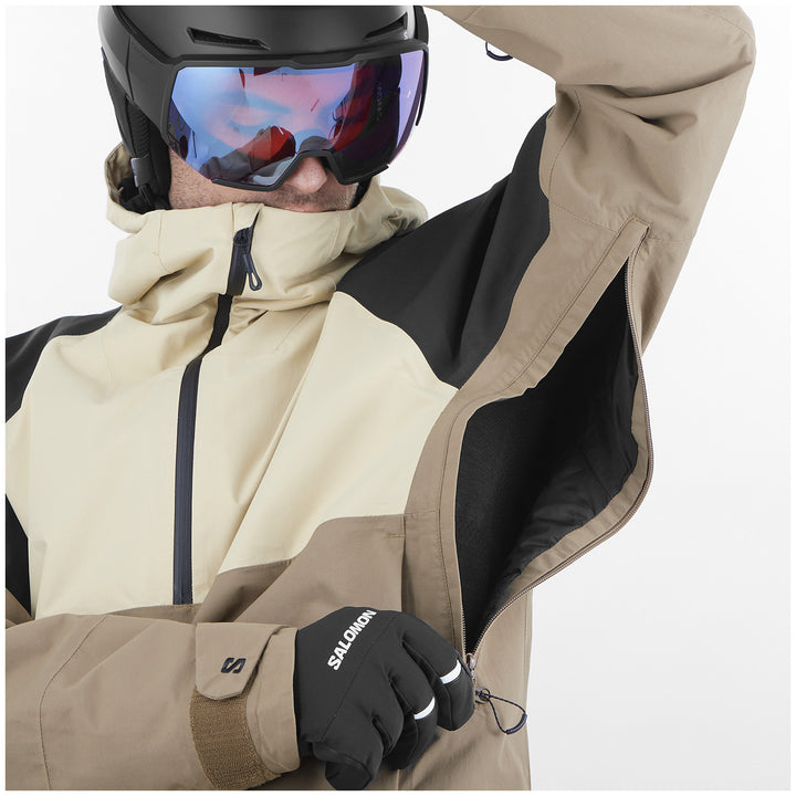Salomon Transfer Anorak - Men's White Pepper/Deep Black