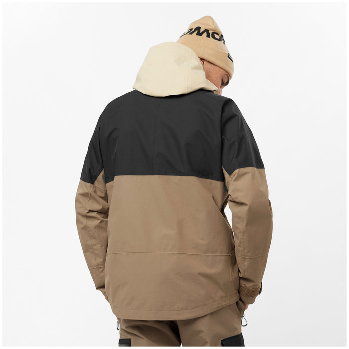 Salomon Transfer Anorak - Men's White Pepper/Deep Black