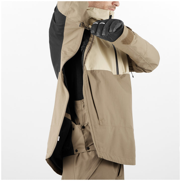 Salomon Transfer Anorak - Men's White Pepper/Deep Black