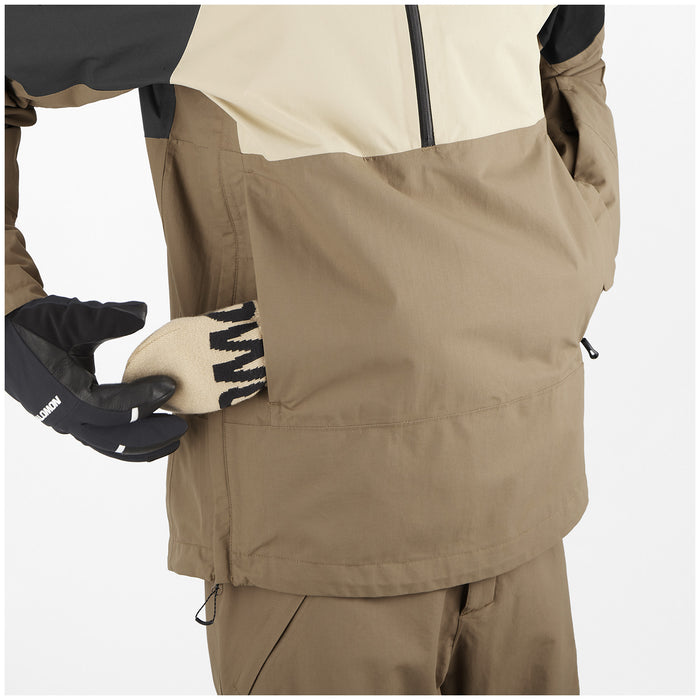 Salomon Transfer Anorak - Men's White Pepper/Deep Black