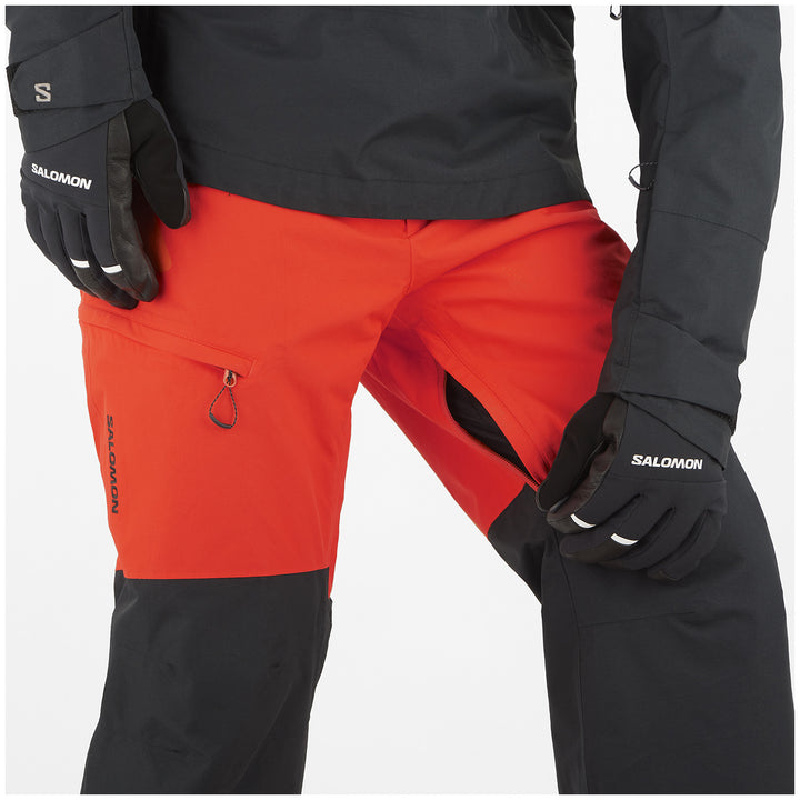 Salomon Transfer Puff Pants - Men's Cherry Tomato/Deep Black