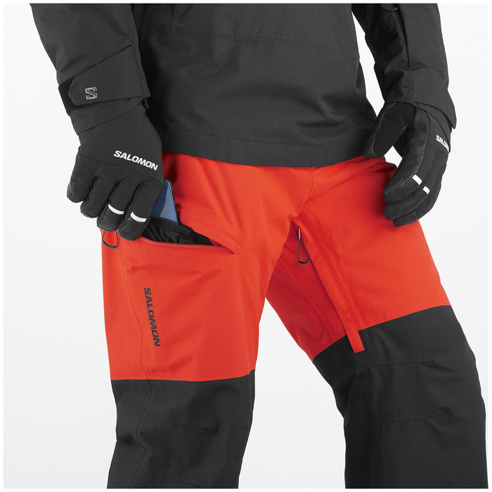 Salomon Transfer Puff Pants - Men's Cherry Tomato/Deep Black