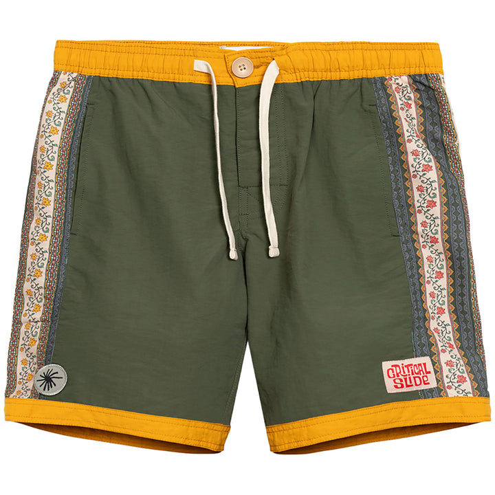 The Critical Slide Society Mendoza 16" Mixed Tape Boardshorts - Men's Green
