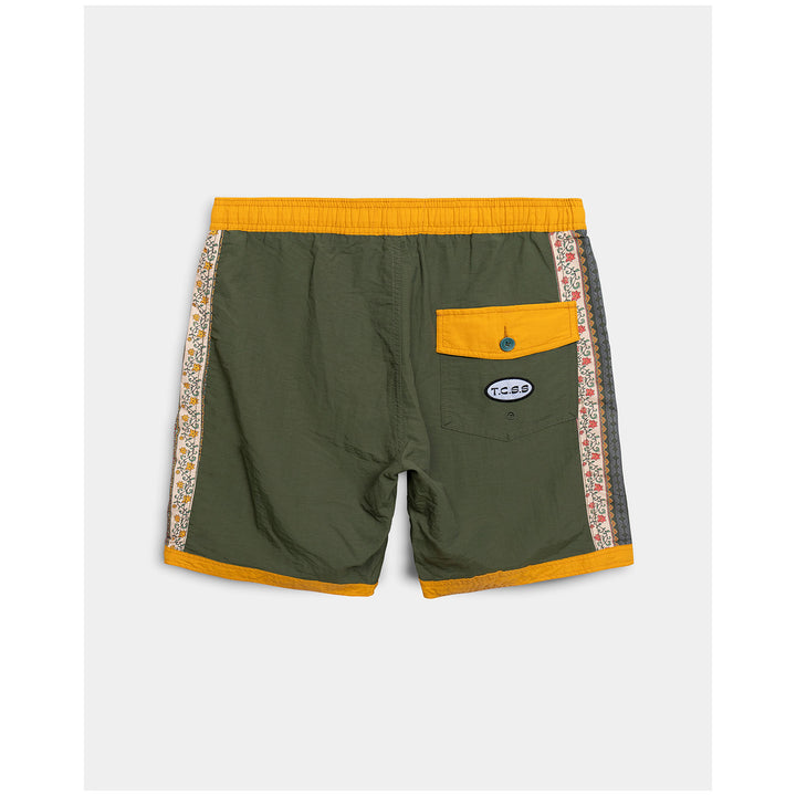 The Critical Slide Society Mendoza 16" Mixed Tape Boardshorts - Men's Green