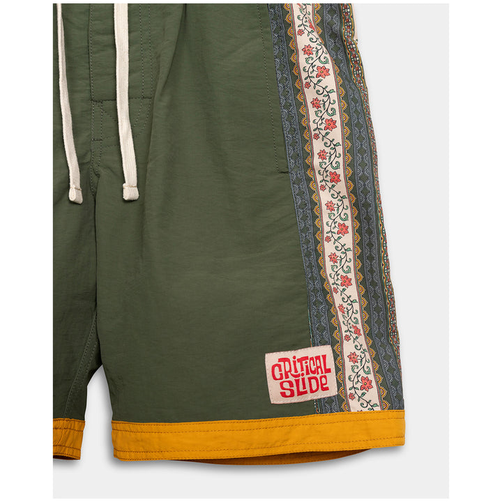 The Critical Slide Society Mendoza 16" Mixed Tape Boardshorts - Men's Green