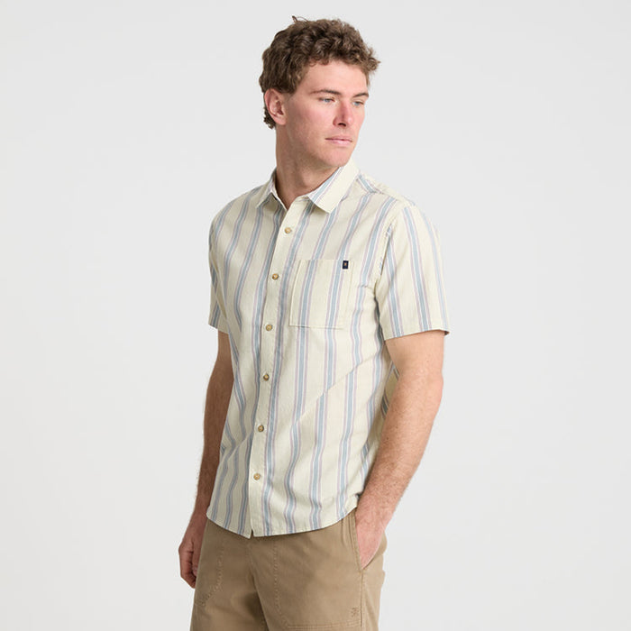 Roark Journey Short-Sleeve Shirt - Men's Stripe Seafoam