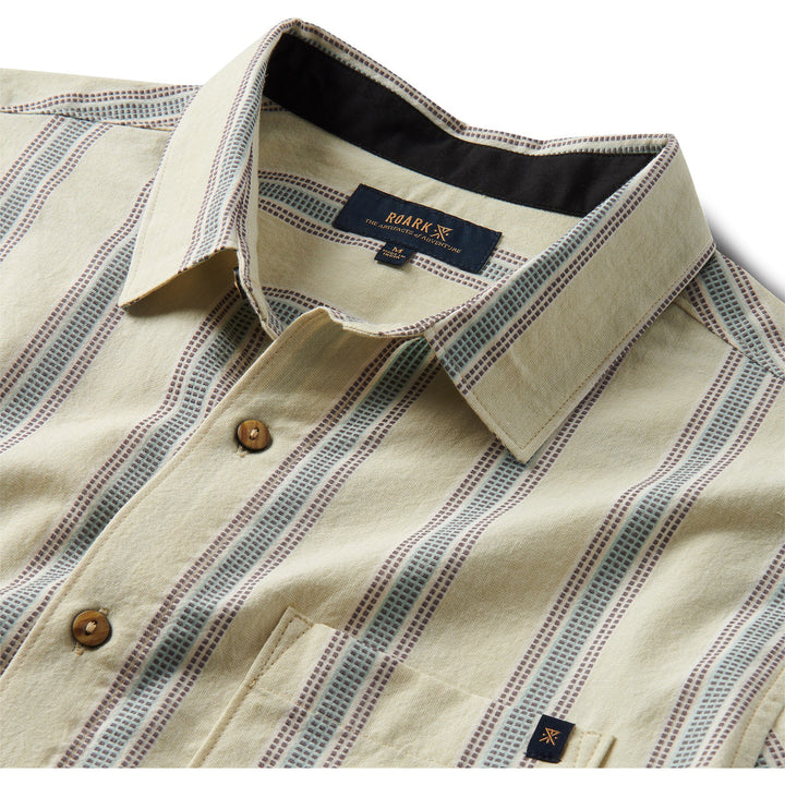 Roark Journey Short-Sleeve Shirt - Men's Stripe Seafoam