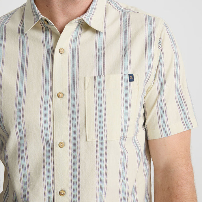 Roark Journey Short-Sleeve Shirt - Men's Stripe Seafoam
