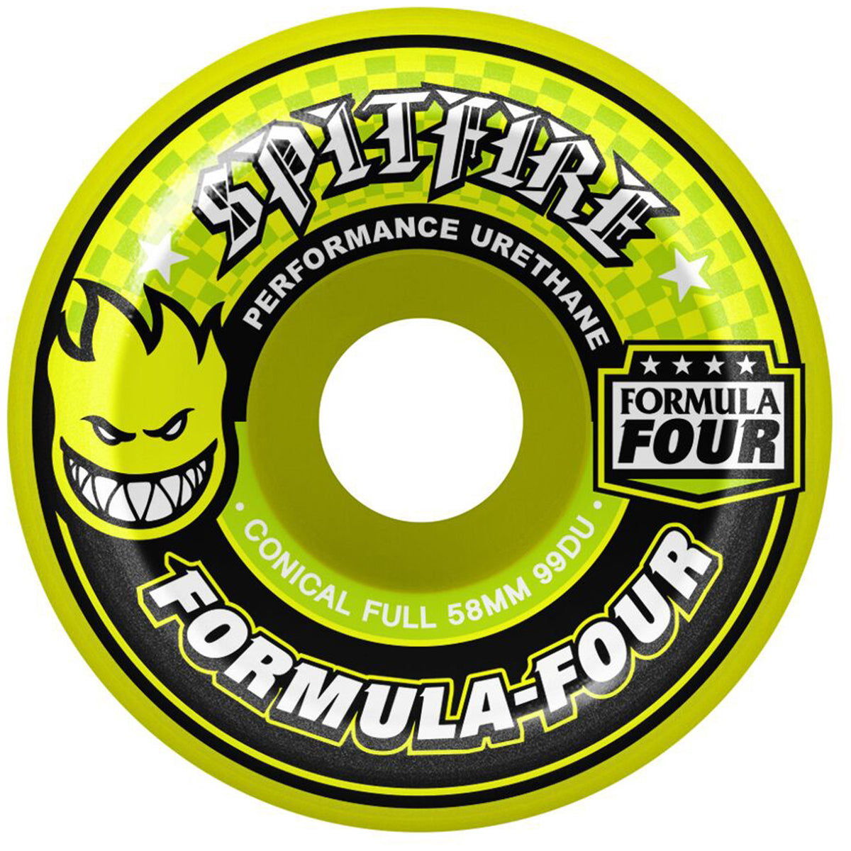 Spitfire Formula Four 99d Conical Full Neon Yellow Skateboard Wheels