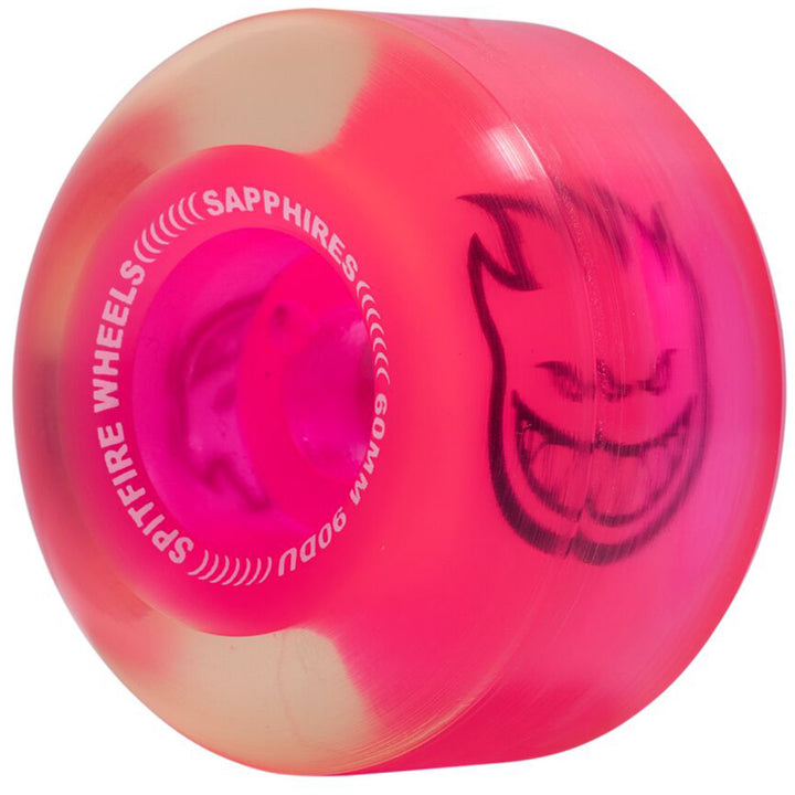 Spitfire 90DU Conical Full Sapphires Neon Pink Skateboard Wheels