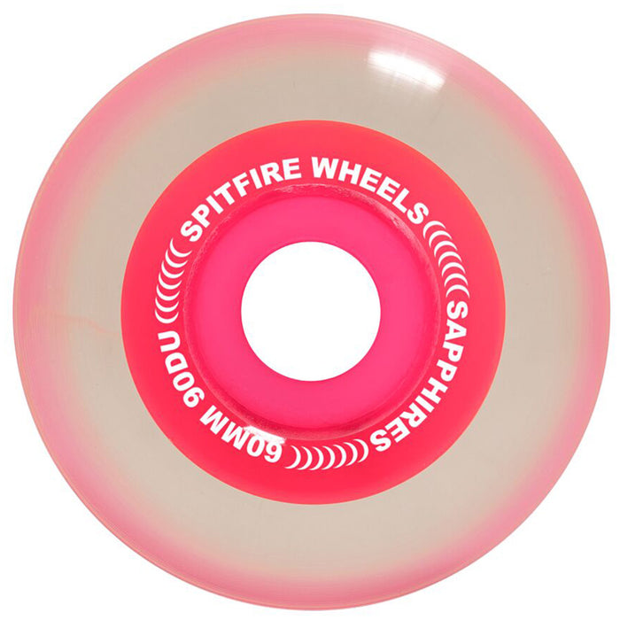 Spitfire 90DU Conical Full Sapphires Neon Pink Skateboard Wheels