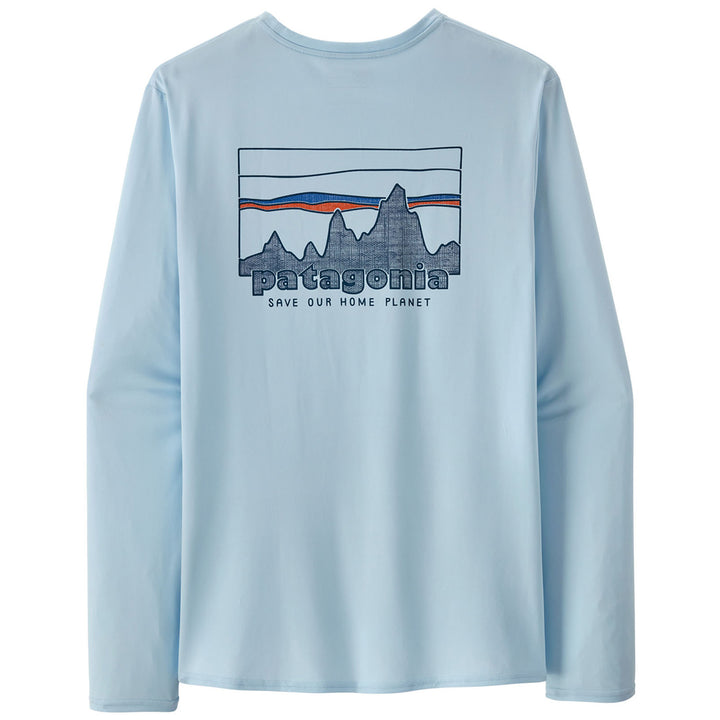 Patagonia Cap Cool Daily Graphic Long-Sleeve T-Shirt - Men's '73 Skyline: Chilled Blue