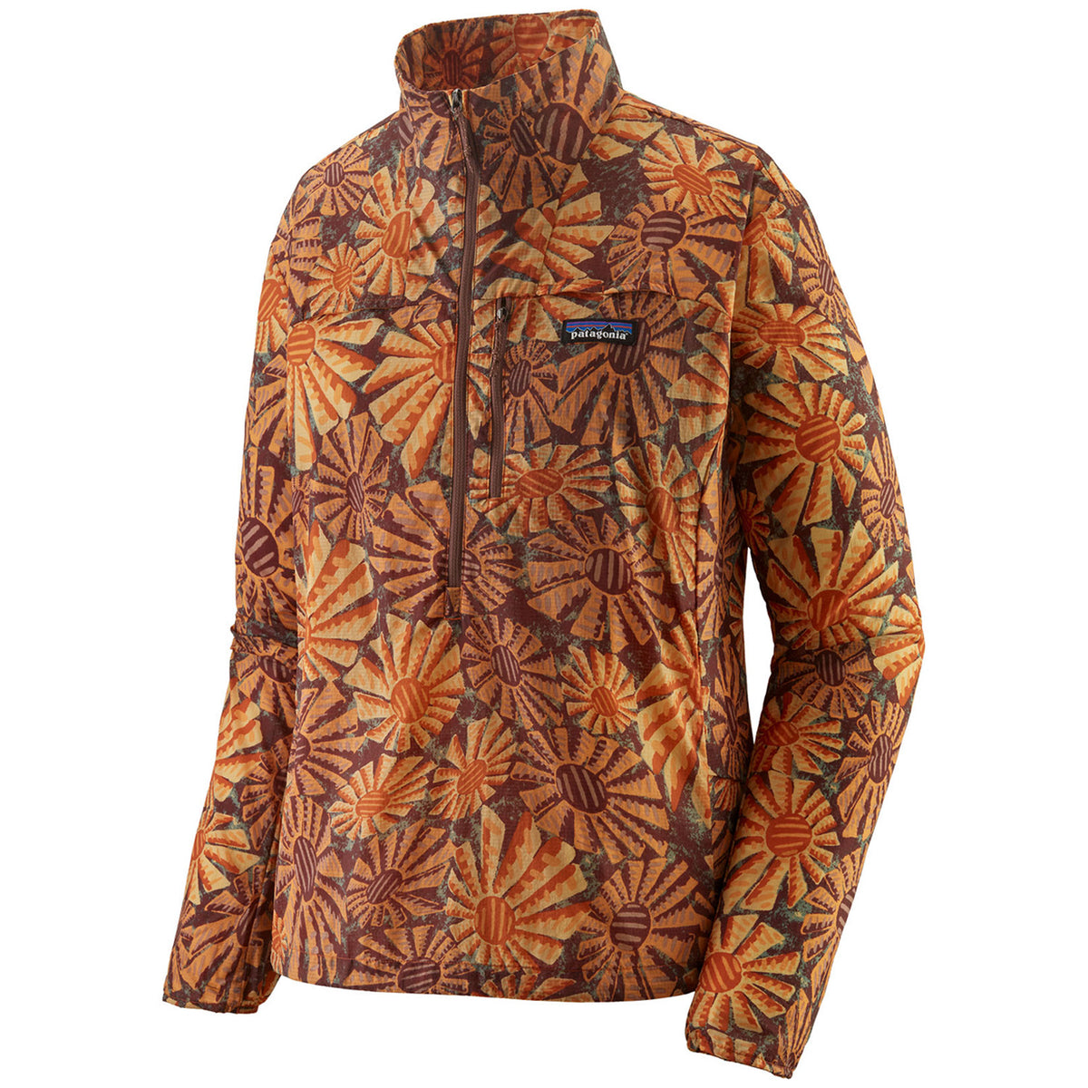 Patagonia Houdini Stash 1/2 Zip Pullover - Women's Sun Wave/Vivid Apricot
