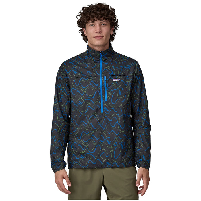 Patagonia Houdini Stash 1/2 Zip Pullover - Men's Small Currents: Endless Blue