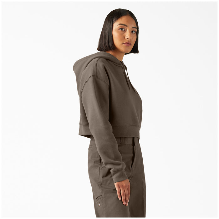 Dickies Oakport Cropped Hoodie - Women's Mushroom