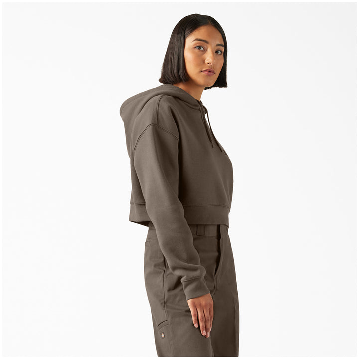Dickies Oakport Cropped Hoodie - Women's Mushroom