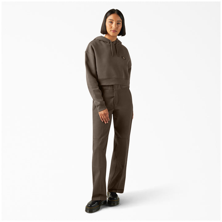 Dickies Oakport Cropped Hoodie - Women's Mushroom