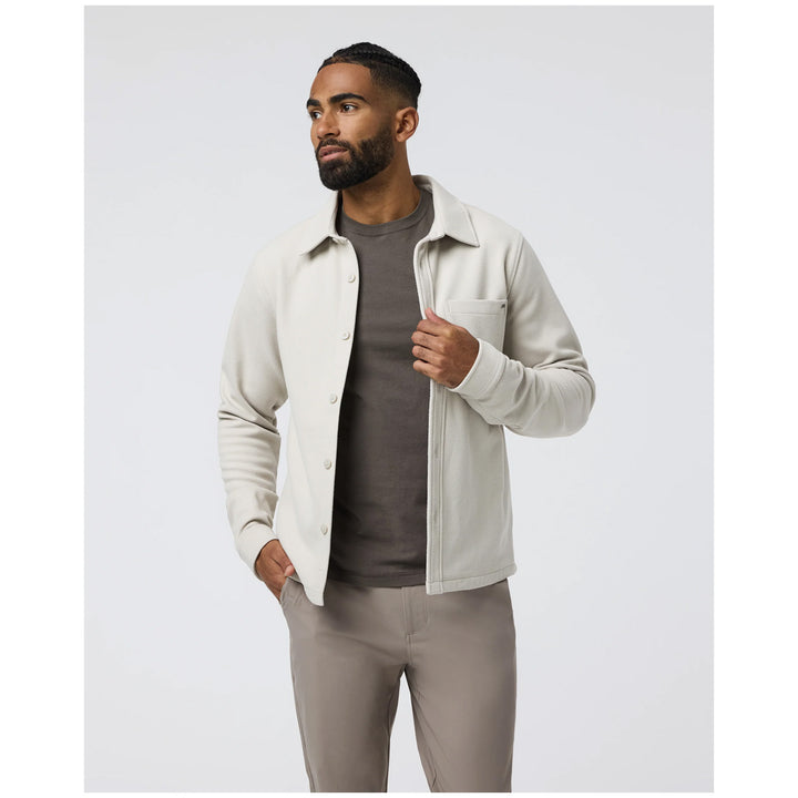 Vuori Beldon Shirt Knit Twill Jacket - Men's Oatmeal