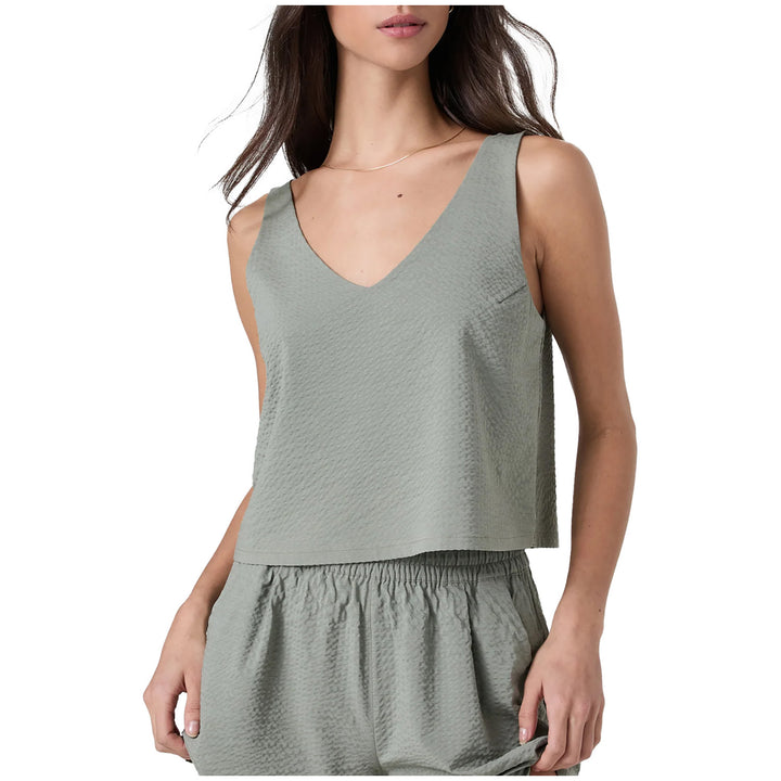 Vuori SL Villa Textured Crop Tank - Women's Laurel