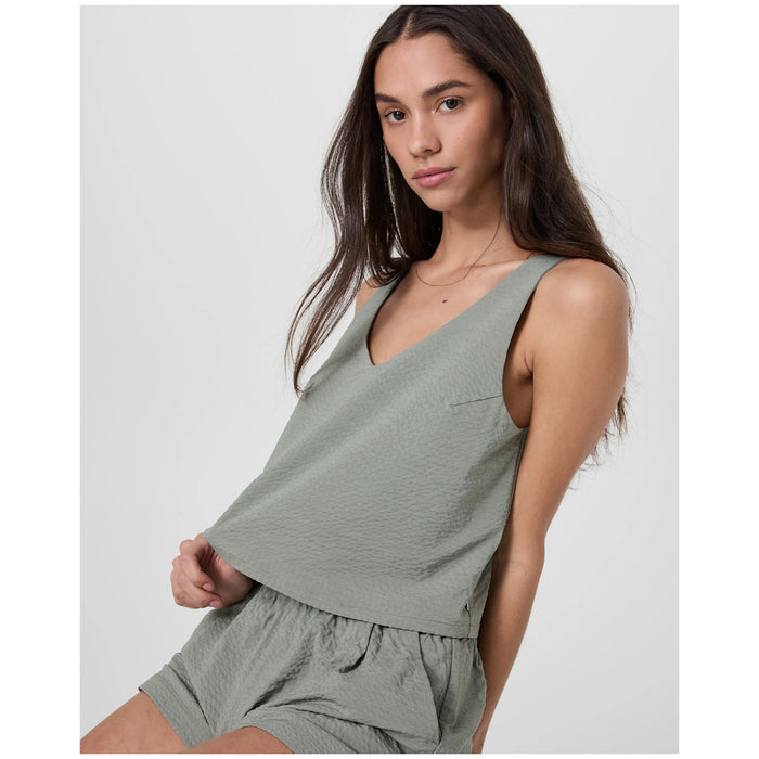 Vuori SL Villa Textured Crop Tank - Women's Laurel