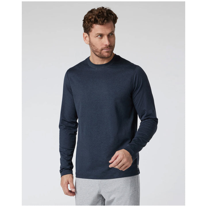 Vuori Long-Sleeve Ponto Performance Tee - Men's Midnight Heather