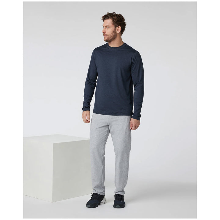 Vuori Long-Sleeve Ponto Performance Tee - Men's Midnight Heather