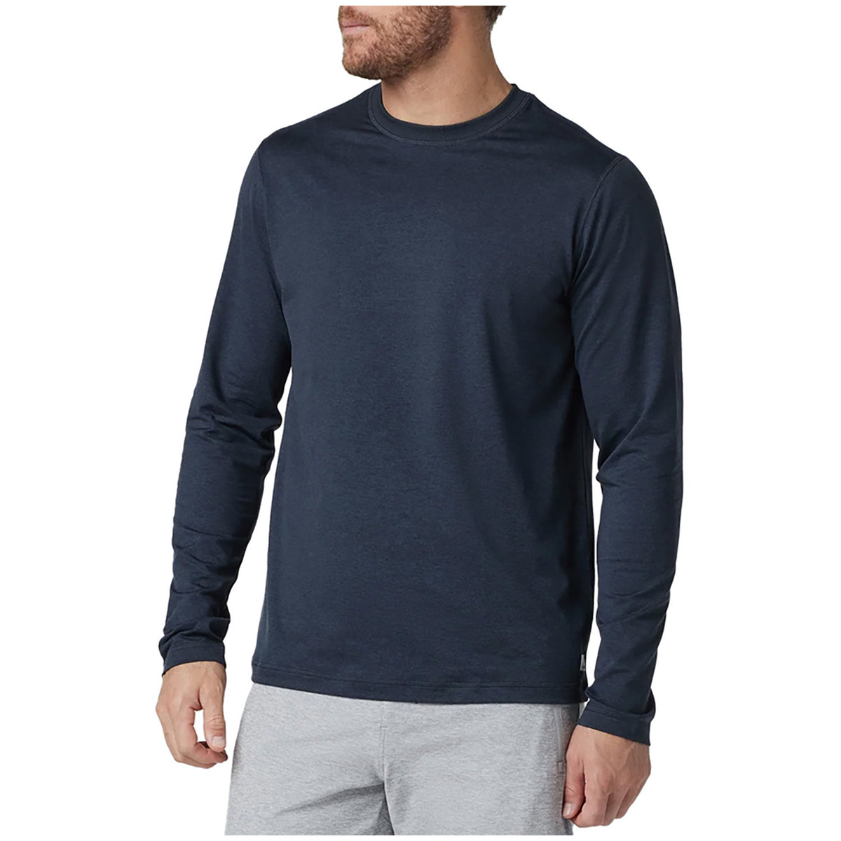Vuori Long-Sleeve Ponto Performance Tee - Men's Midnight Heather