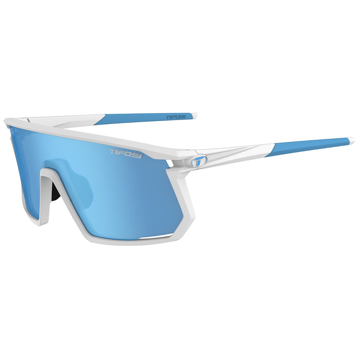 Tifosi Moab Sunglasses Matte White/Clarion Blue+AC Red+Clear