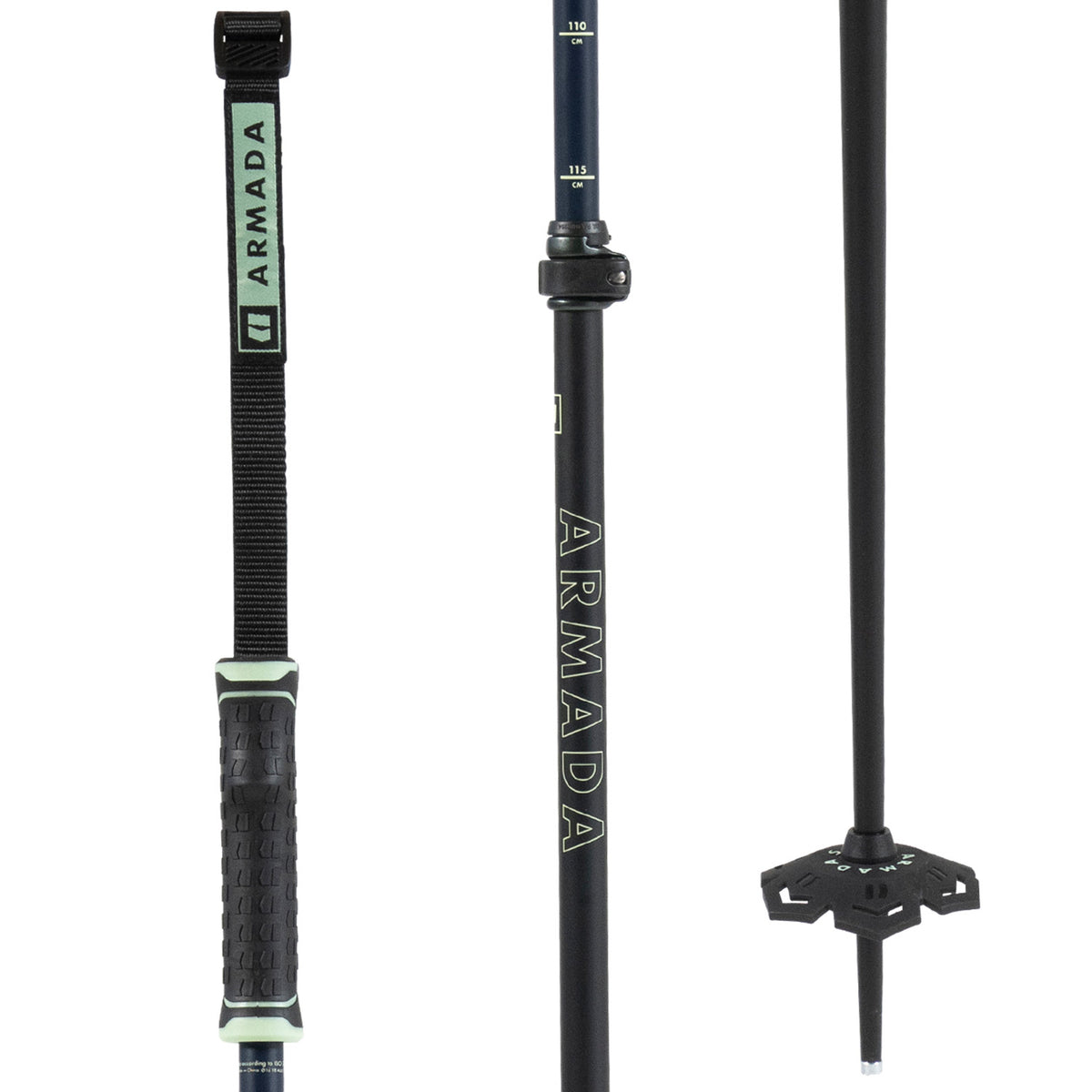 Armada AK Adjustable Ski Poles 2026 Blue/Green