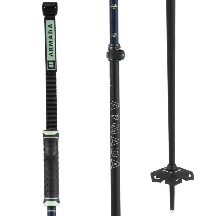 Armada AK Adjustable Ski Poles 2026 Blue/Green
