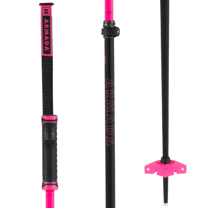 Armada AK Adjustable Ski Poles 2026 Black/Pink