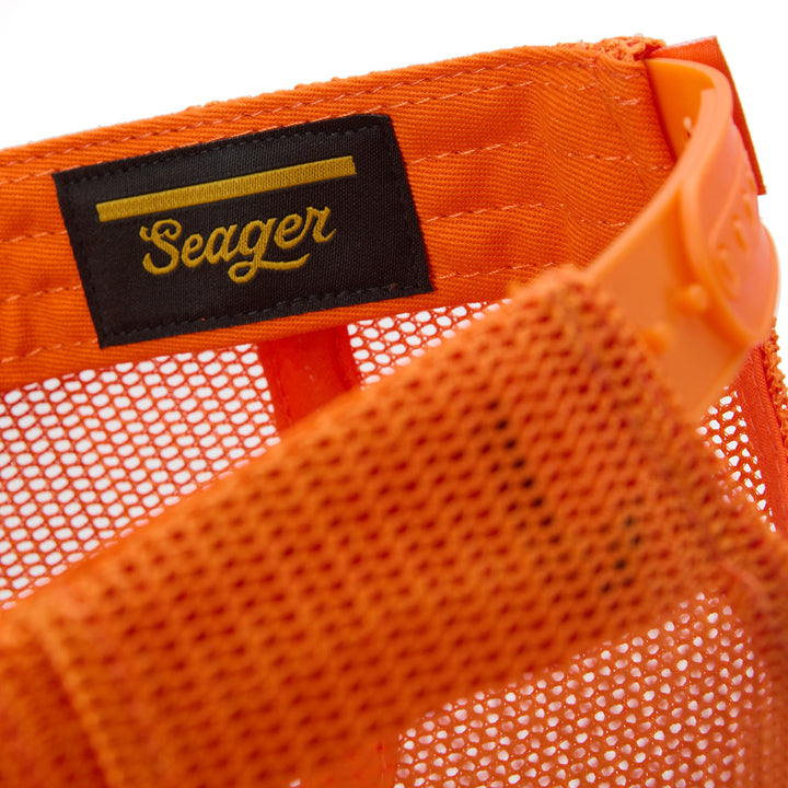 Seager Gone Huntin' Snapback Hat Orange/Camo