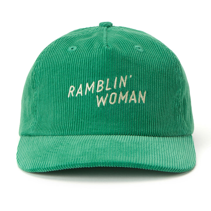 Seager Ramblin' Woman Cord Snapback Hat Green