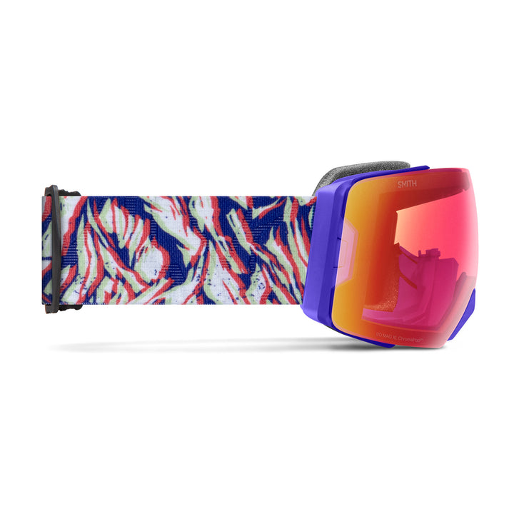 Smith I/O MAG XL Low Bridge Fit Goggles Ultraviolet Peaking/ChromaPop Pro Photochromic Red Mirror+Chromapop Storm Amber
