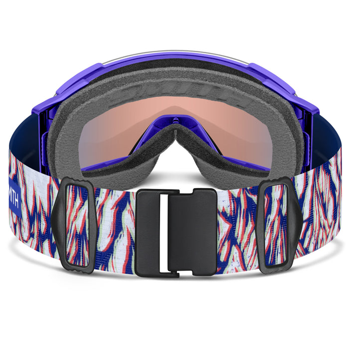 Smith I/O MAG XL Low Bridge Fit Goggles Ultraviolet Peaking/ChromaPop Pro Photochromic Red Mirror+Chromapop Storm Amber
